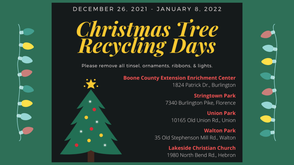 New North Church Christmas 2022 Holiday Hours & Christmas Tree Recycling | City Of Union, Ky